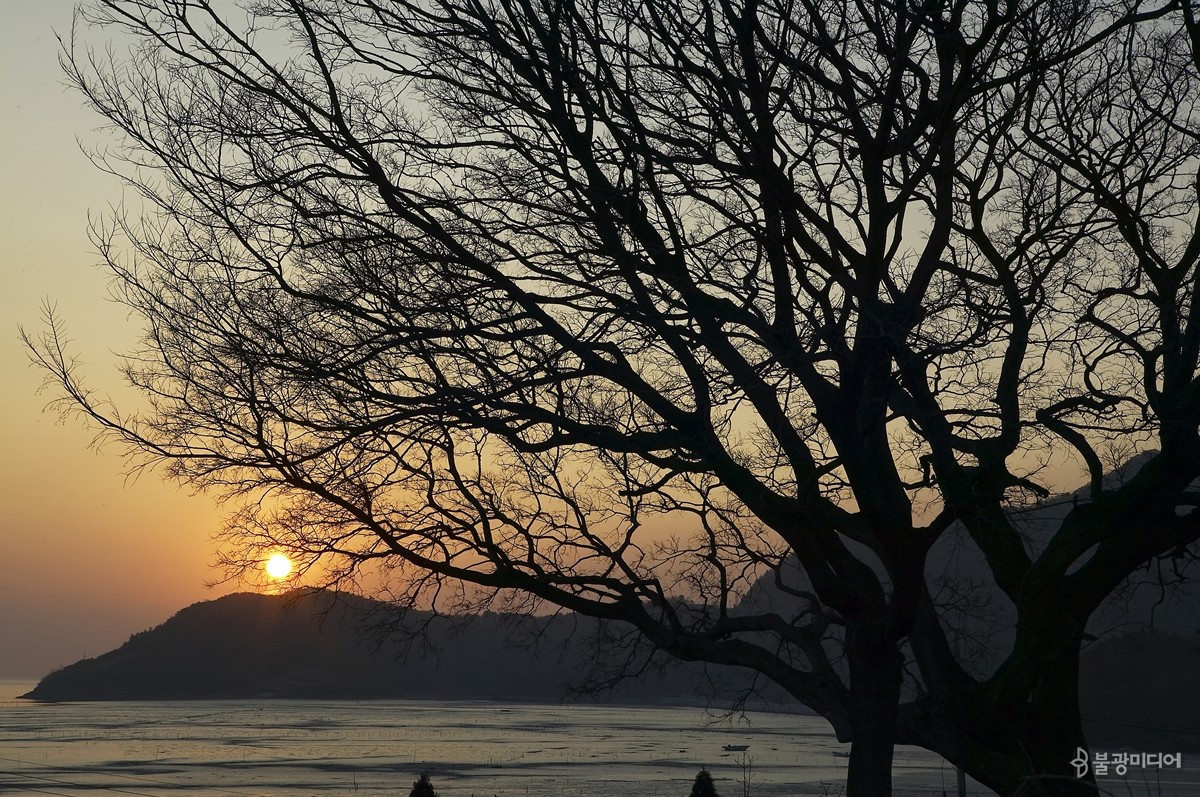 부안 작당마을 노을